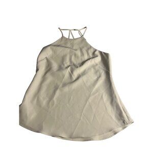 Express Womens Cream Sleeveless Strappy Halter Tank Top M office New With Tags